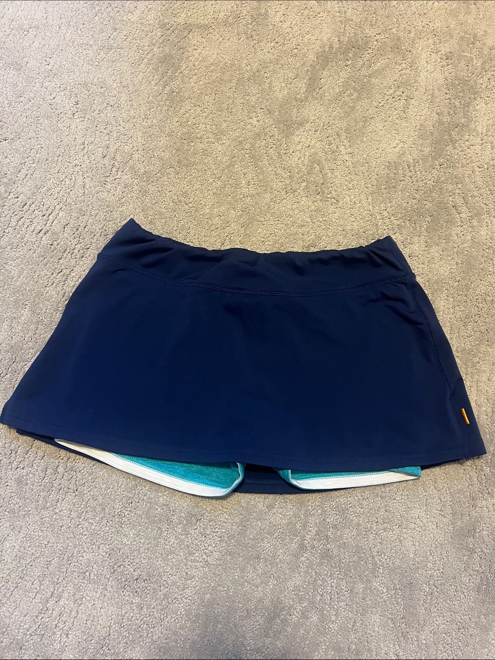 Lucy Women's Navy Athletic Run Skort with Inner Shorts